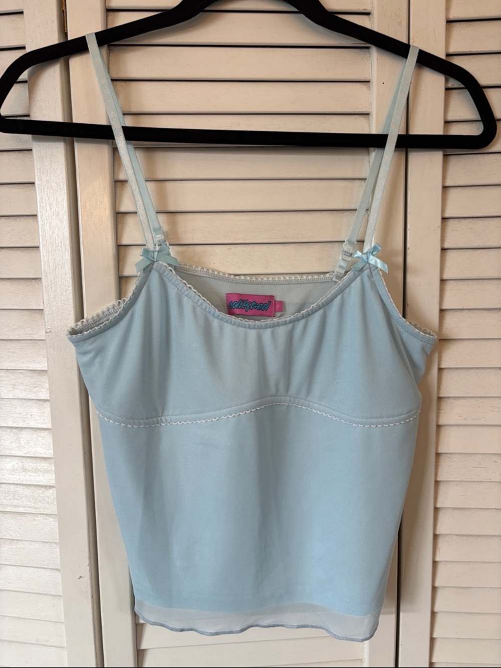Edikted Light Blue Cami with Bow-Strap Details